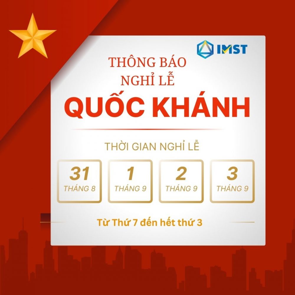 thông báo lịch nghỉ lễ 2-9 IMST