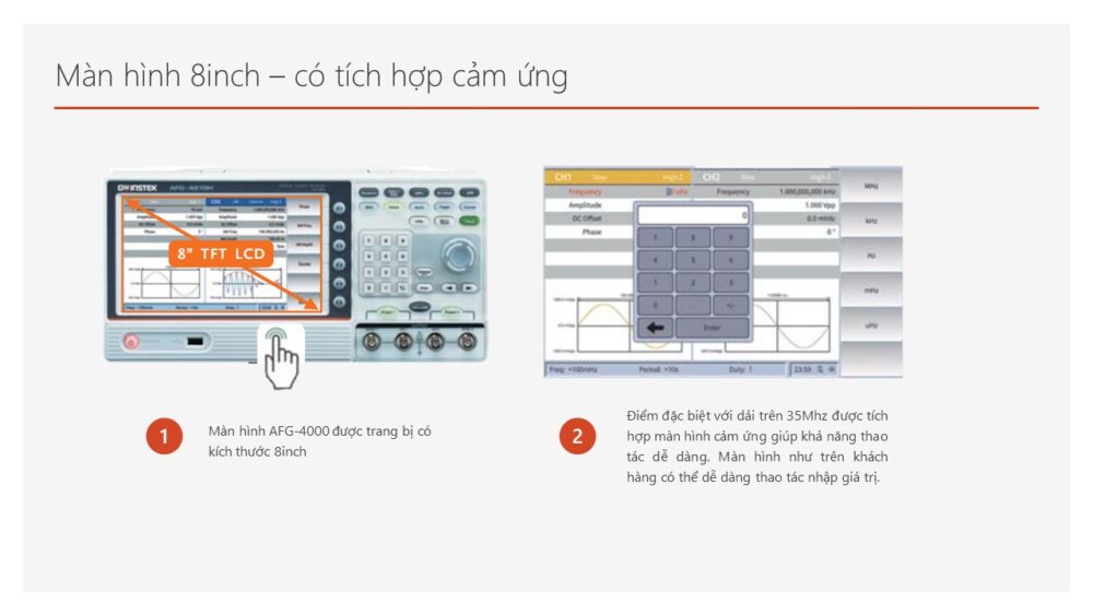 Màn hình cảm ứng máy phát hàm tùy ý  AFG-4000