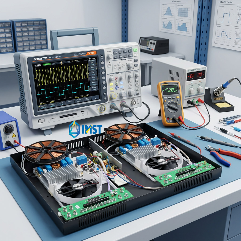 kiểm tra xung bằng oscilloscope GDS-1102B