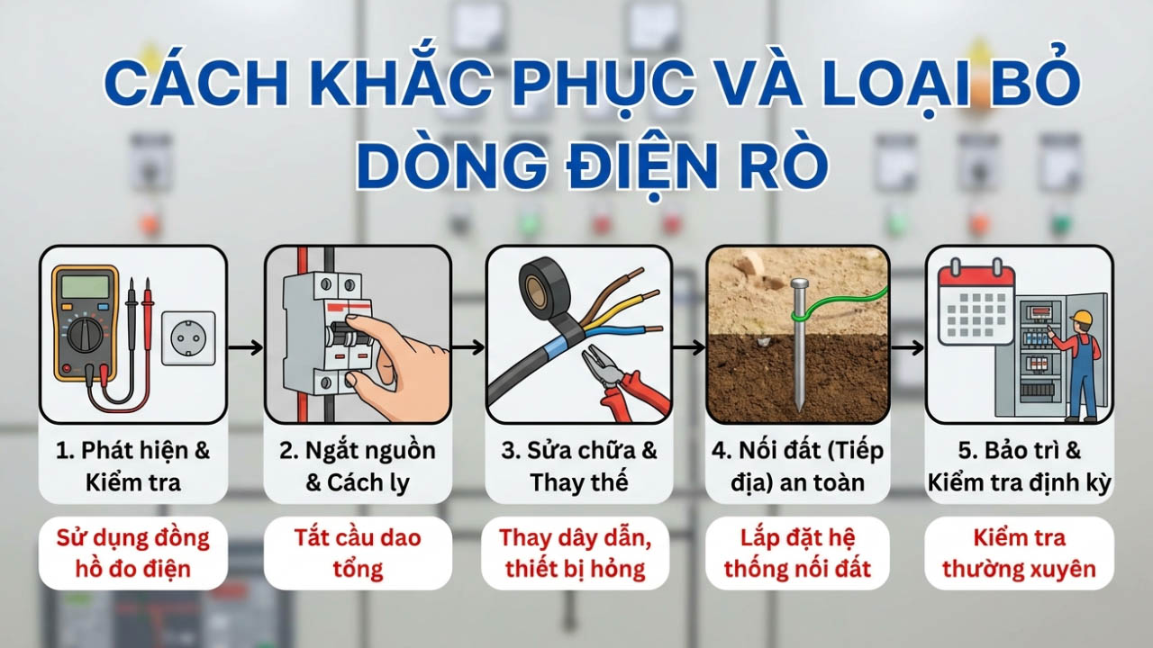 Cách khắc phục và loại bỏ dòng điện rò