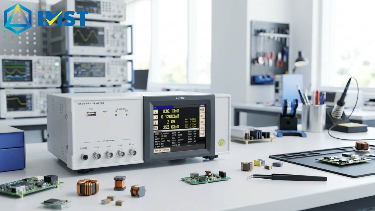 Dùng LCR Meter IM3536 Hioki đo cuộn cảm với độ chính xác cao